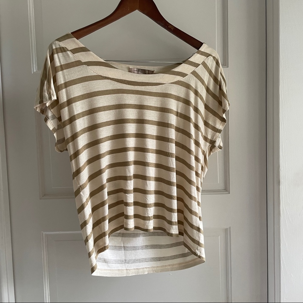 🔵 3 for $9 Forever 21 S Crop Top Wide Neck Short Sleeve Shirt